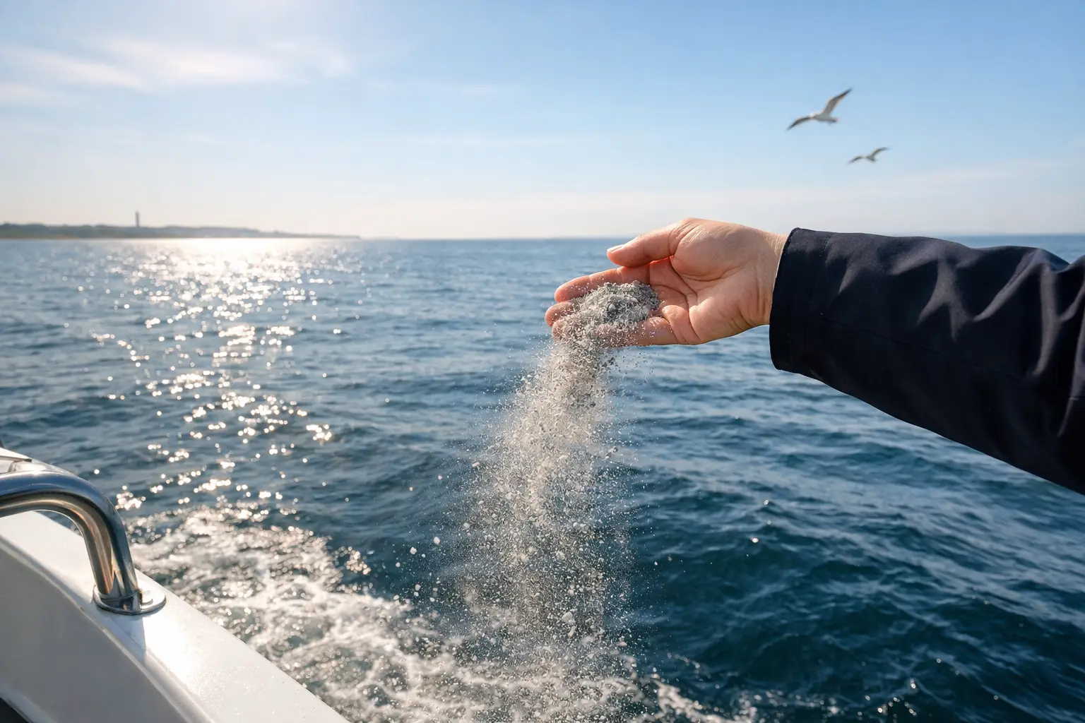 Regler for askespredning over havet i Danmark